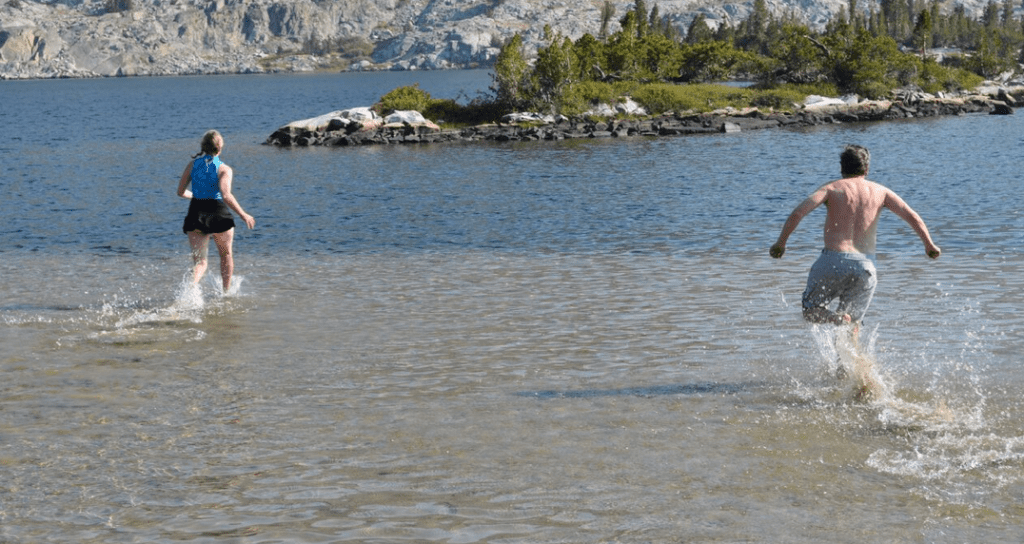 Swimming, Sierra lake