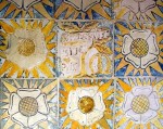 William Morris "Si Je Puis" tile at Red House.