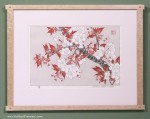 Yoshida frame in birdseye maple on Japanese print