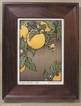 Yoshiko Yamamoto print, "Orange Blossoms," in No. 143 "Hudson" frame