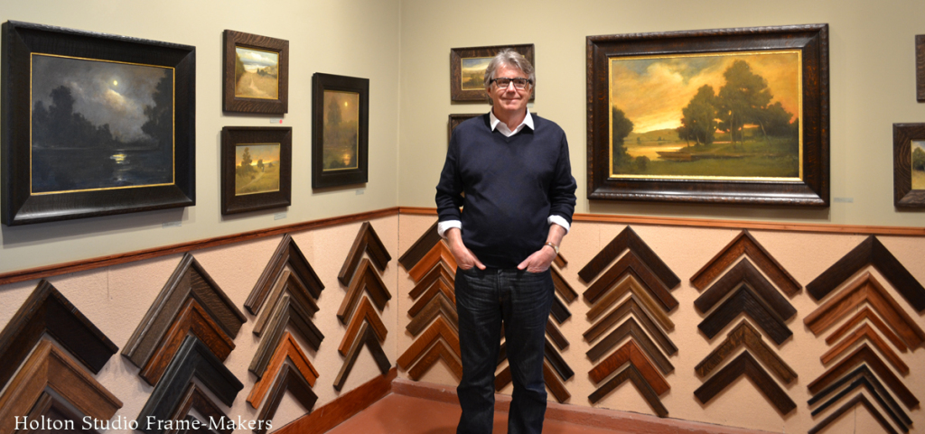 Paul Roehl at the before the opening of "A Continuous Harmony: New Tonalist Paintings by Robert Flanary and Paul Roehl," on February 7, 2015