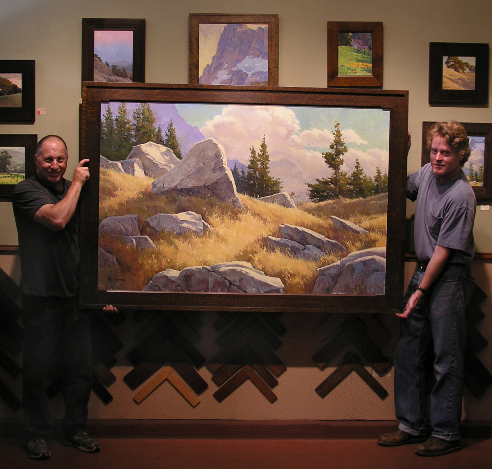 Paul Kratter and Tim Holton with commissioned painting