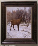 Oil painting in compound frame