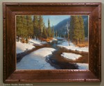 Sharon Calahan painting in carved corner compound frame
