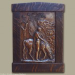 Syracuse frame on bronze relief