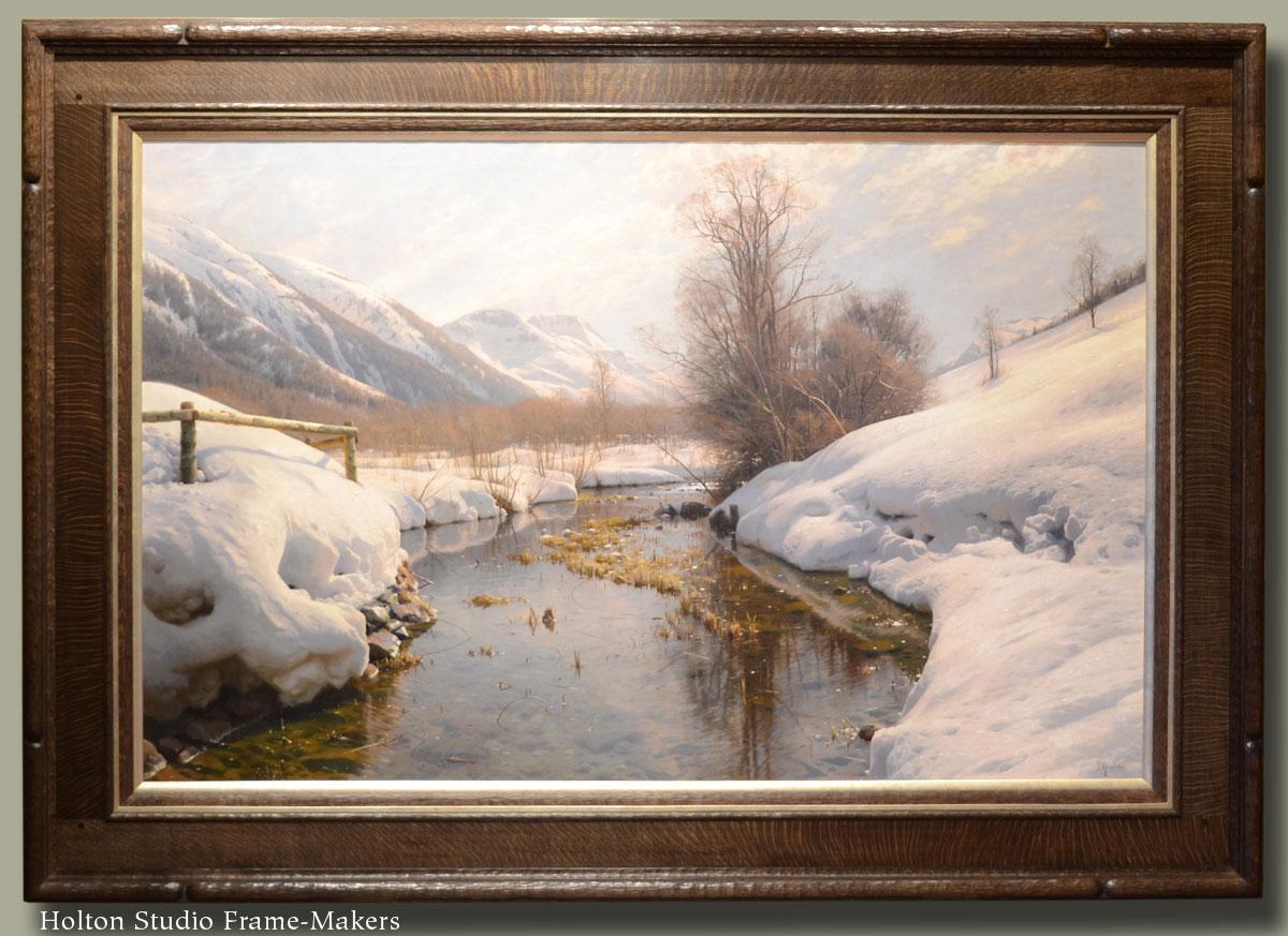 Peder Monsted painting, "La Punt near St. Moritz, Engadin Valley,"