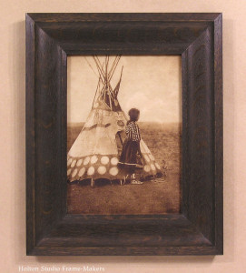 ES Curtis print, "A Piegan Plan Tipi" in frame No. 322