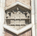 The bas relief representing building