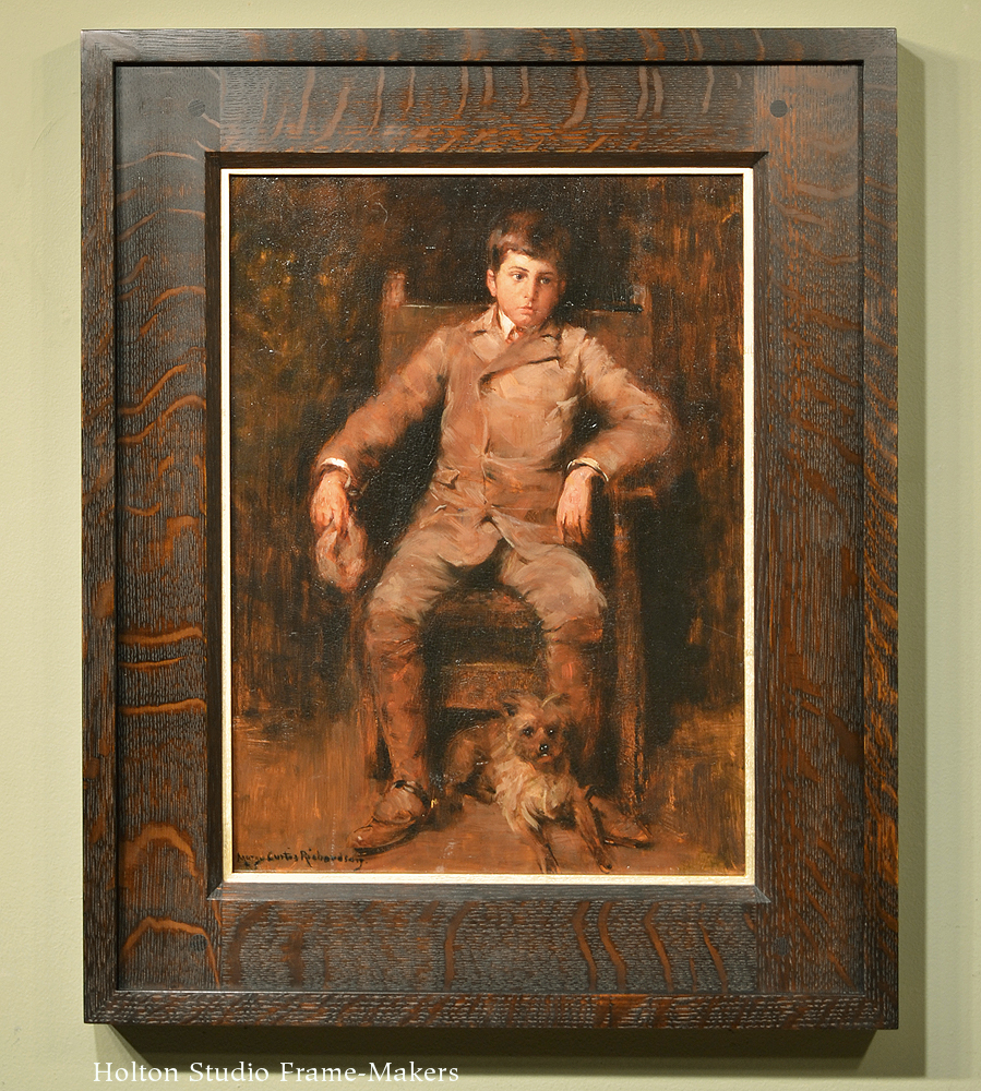 Mary Curtis Richardson, "Hal and His Dog," 1898. Oil on canvas, 16" x 12".