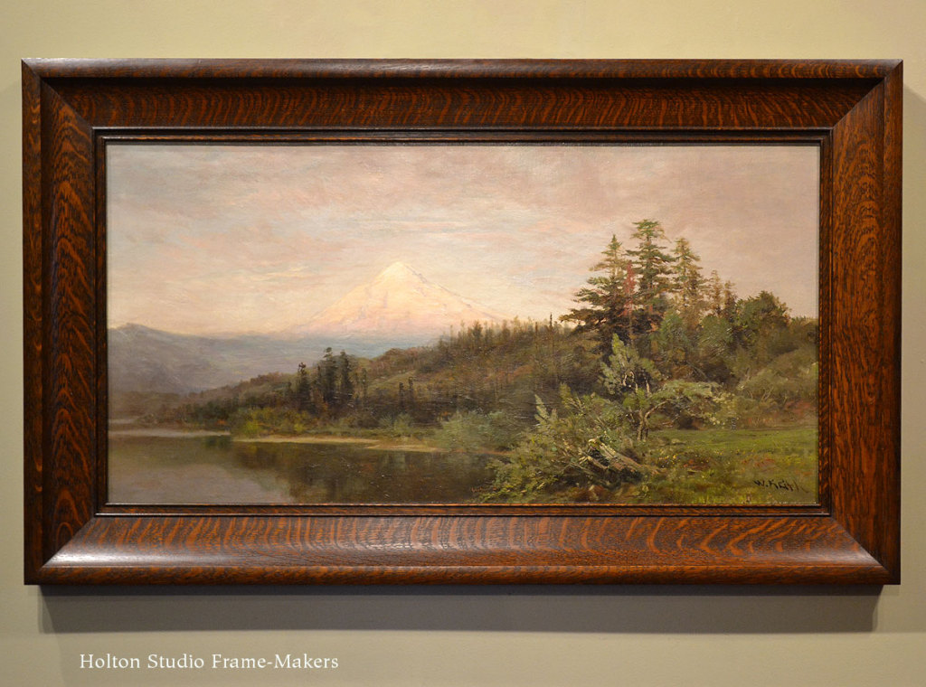 William Keith, "Mount Hood," n.d. Oil on canvas, 16-1/2" x 31-1/2".