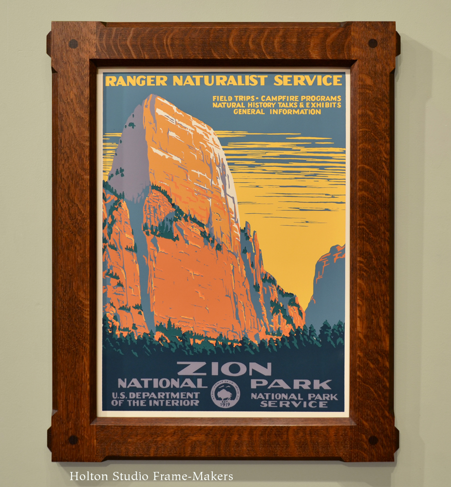 Framed Zion NP poster