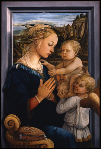 Fillipo Lippi, "Madonna with Child and two Angels," ca. 1465. (Ufizzi)