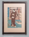 Kunisada print framed in Yoshida frame