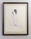 Framed Chiura Obata watercolor