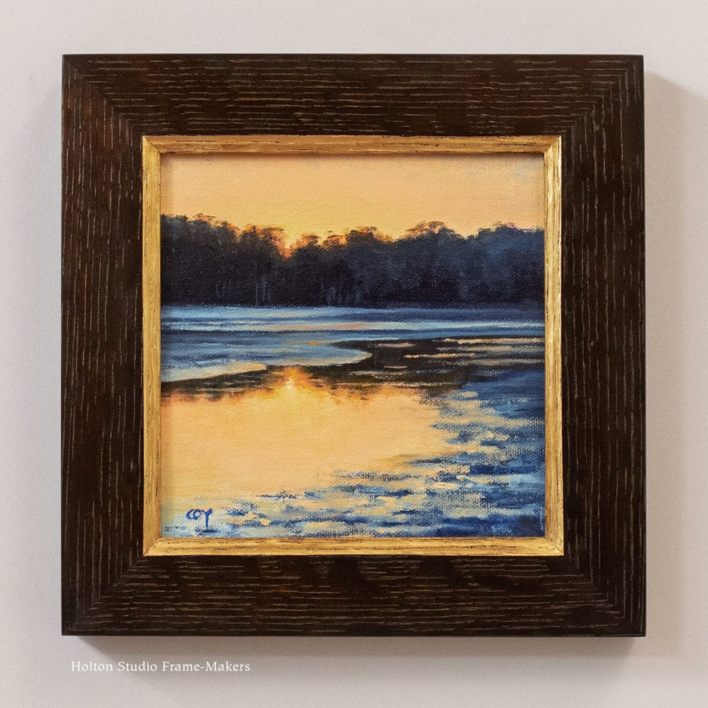 Christin Coy painting, "Bolinas Lagoon Sunset"