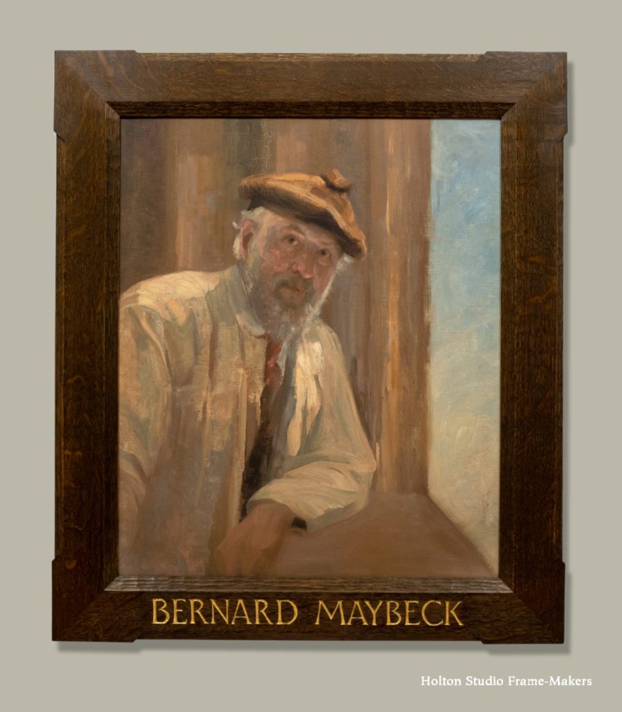 Framed Bernard Maybeck painting