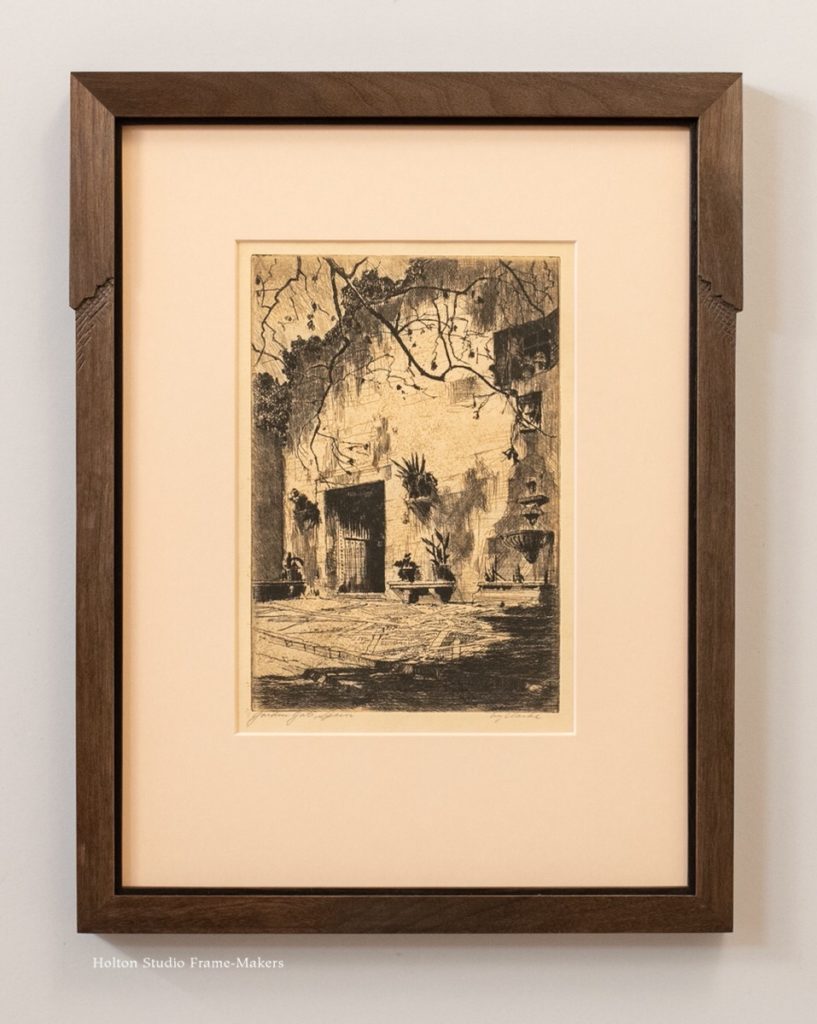 Framed Harrison Clarke etching