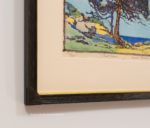 Framed margaret Patterson print, corner frame detail