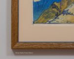 Framed margaret Patterson print, corner frame detail