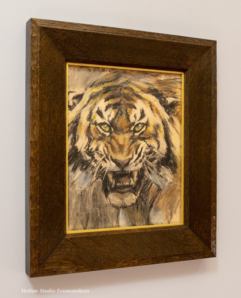 H. Casprzig painting of tiger head