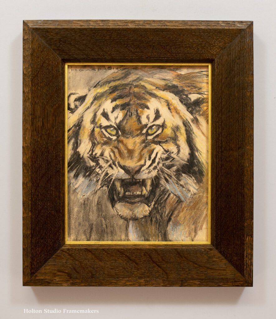 Casprzig painting of tiger head