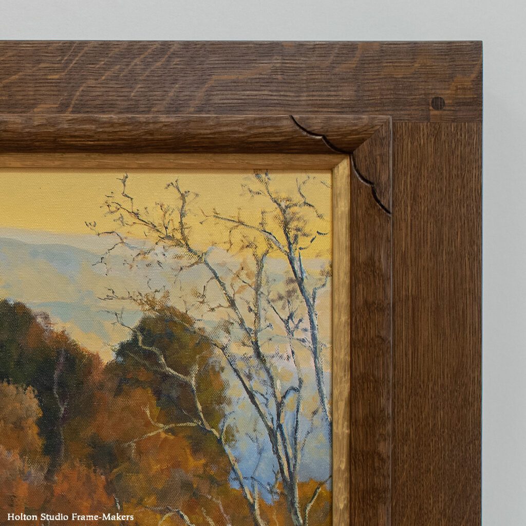 Richard Lindenberg painting, "Late Fall", corner detail