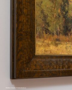 Clyde Aspevig painting--frame corner detail