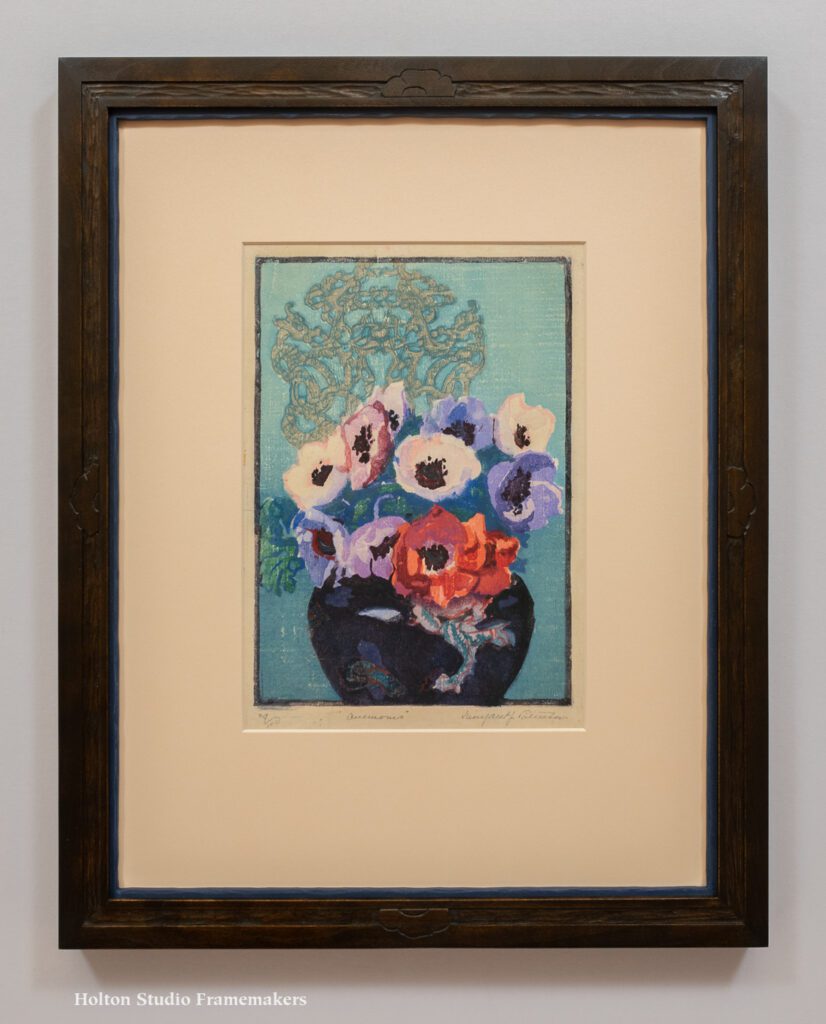Framed Margaret Patterson block print