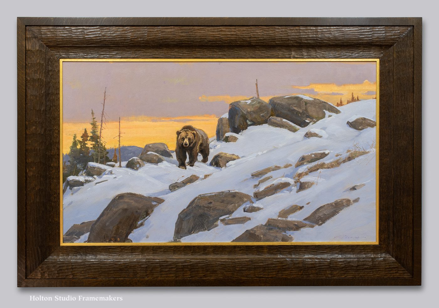 Framed Luke Frazier painting