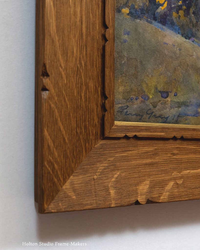 Framed Percy Gray painting--detail