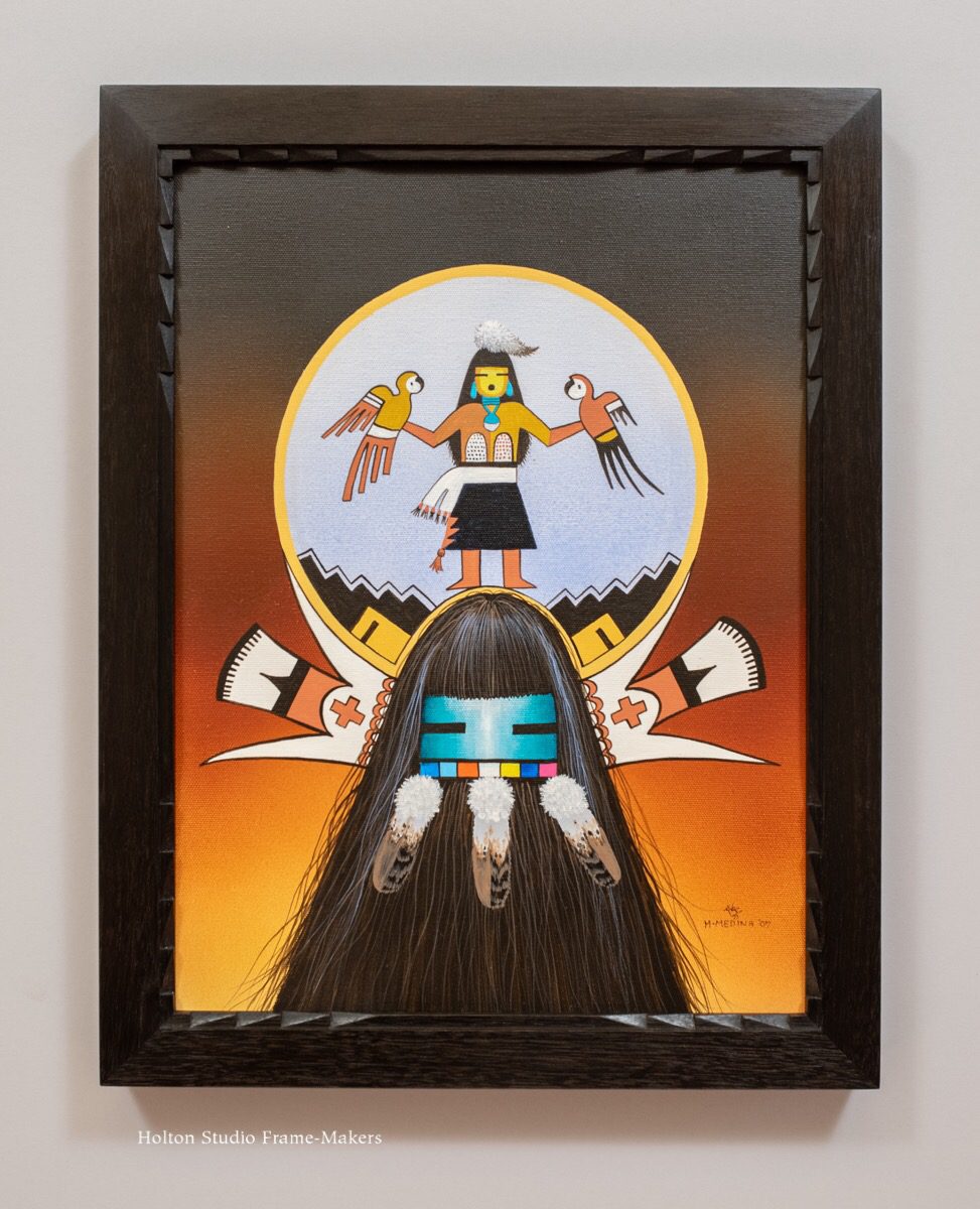 Framed Marcellus Medina painting