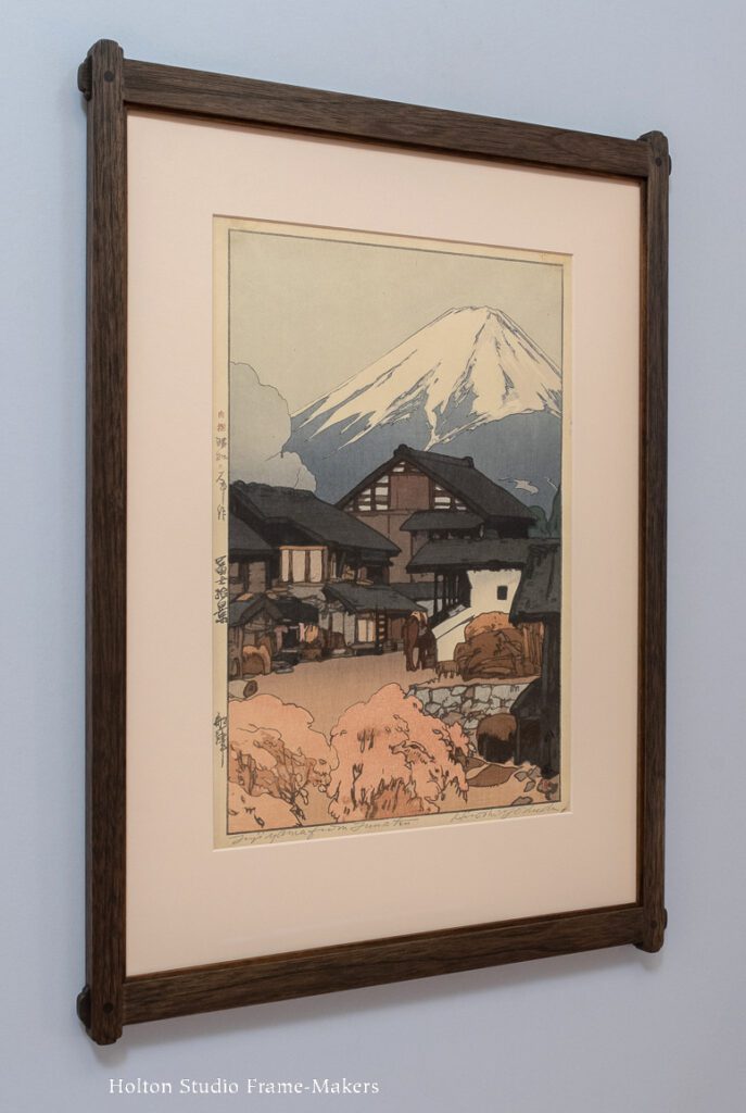 Framed Hiroshi Yoshida print, "Funatsu"