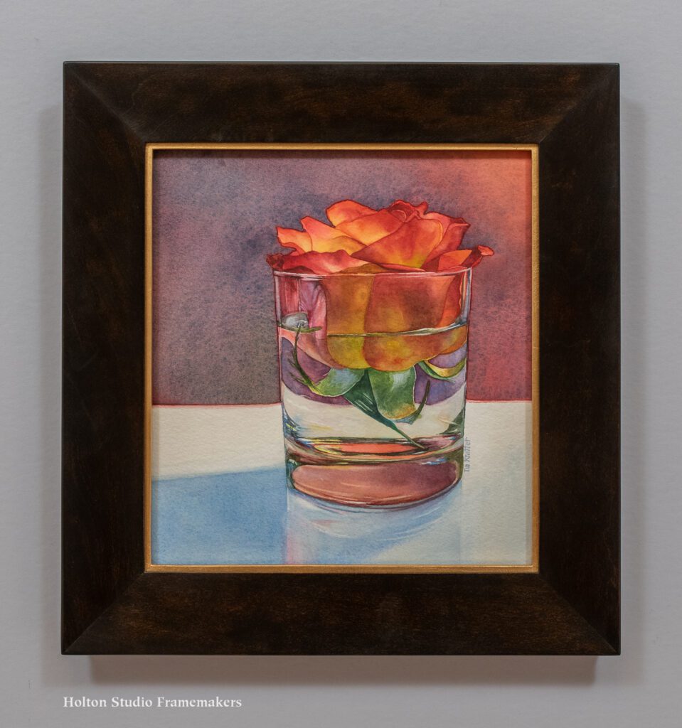 Framed Tia Kratter watercolor