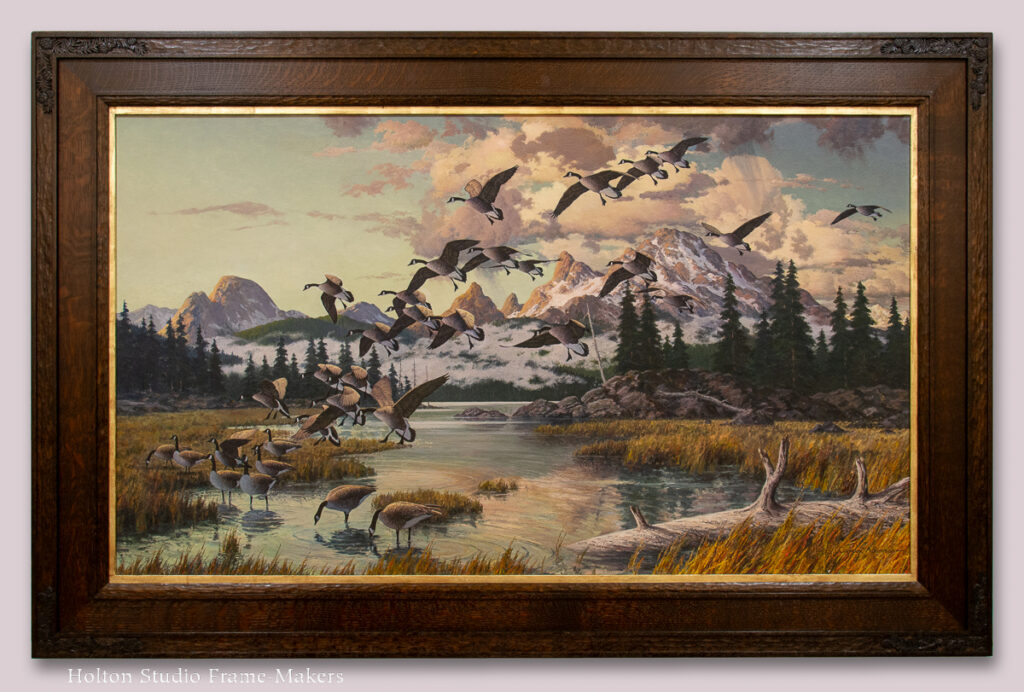 Harry Adamson painting, framed
