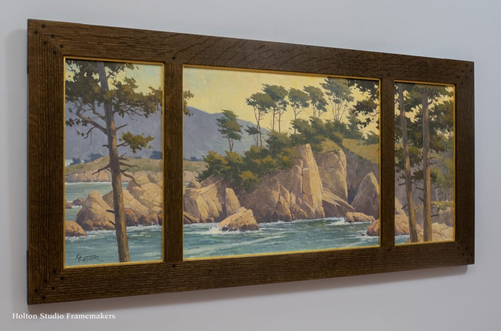 Framed Paul Kratter triptych