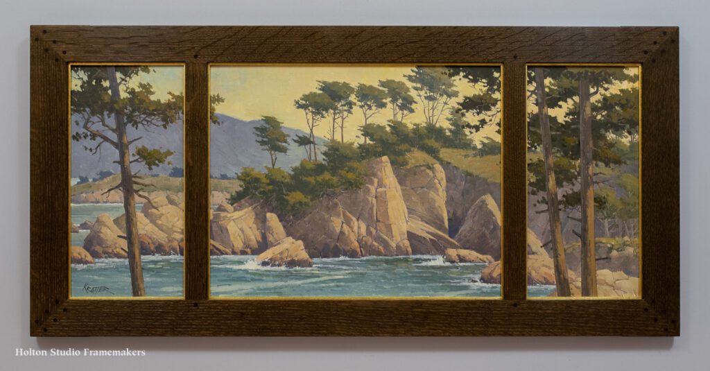 Framed Paul Kratter triptych