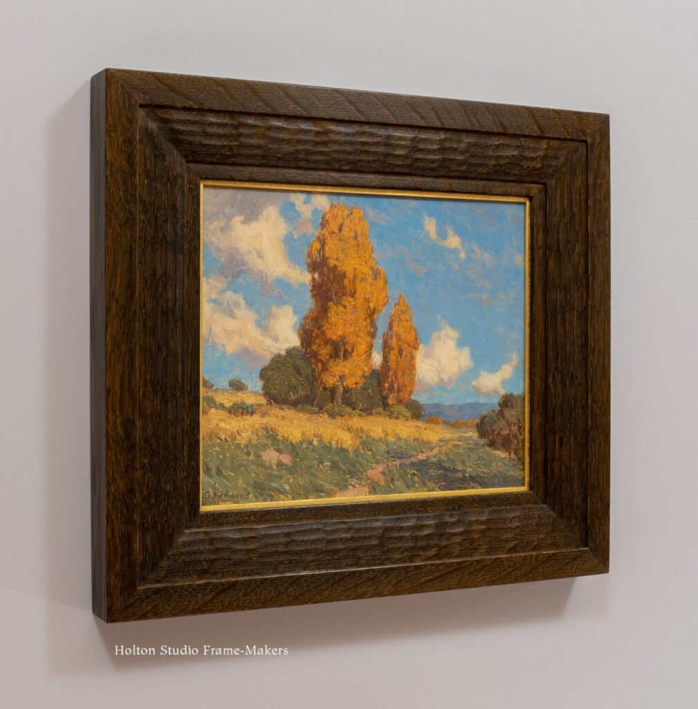 Framed Granville Redmond painting