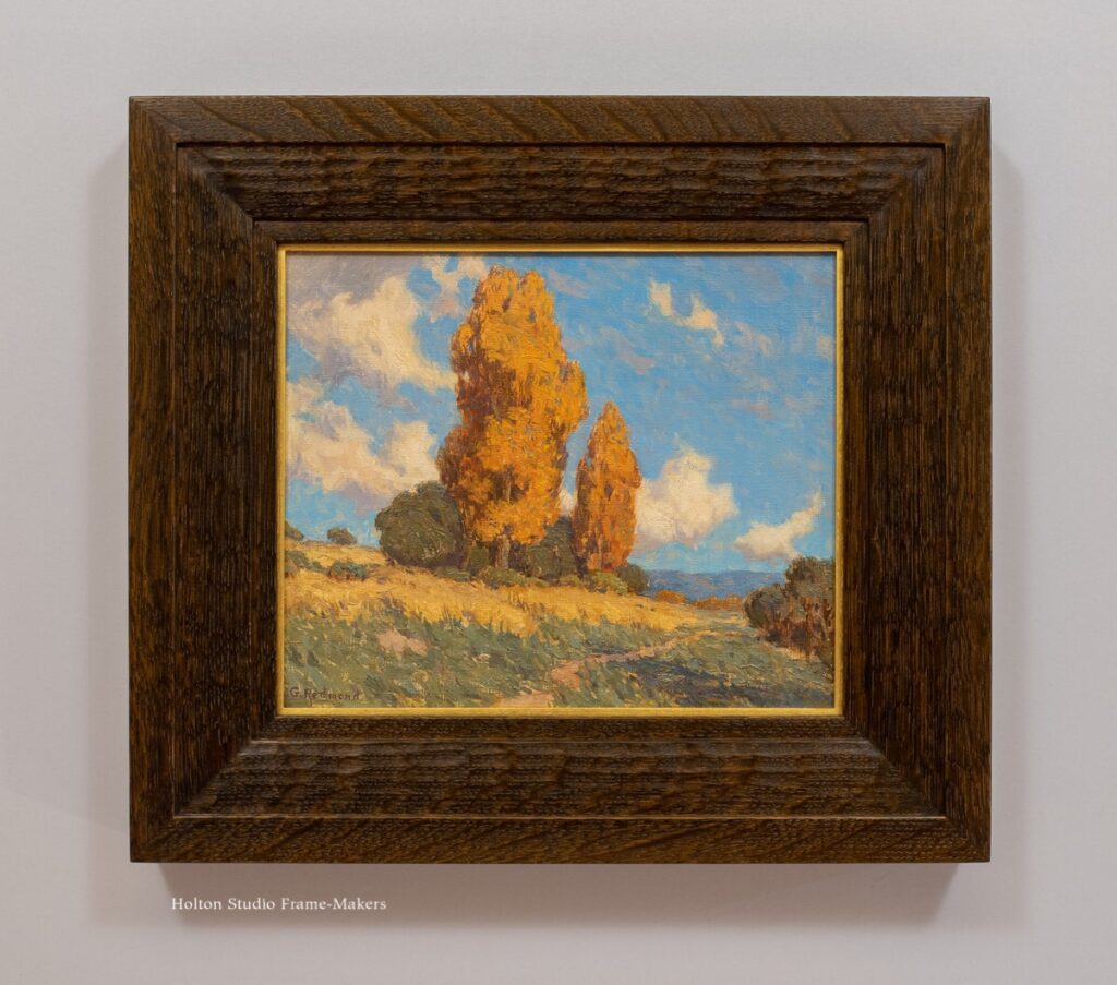 Framed Granville Redmond painting