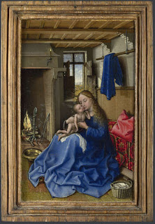 Robert Campin painting on solid panel